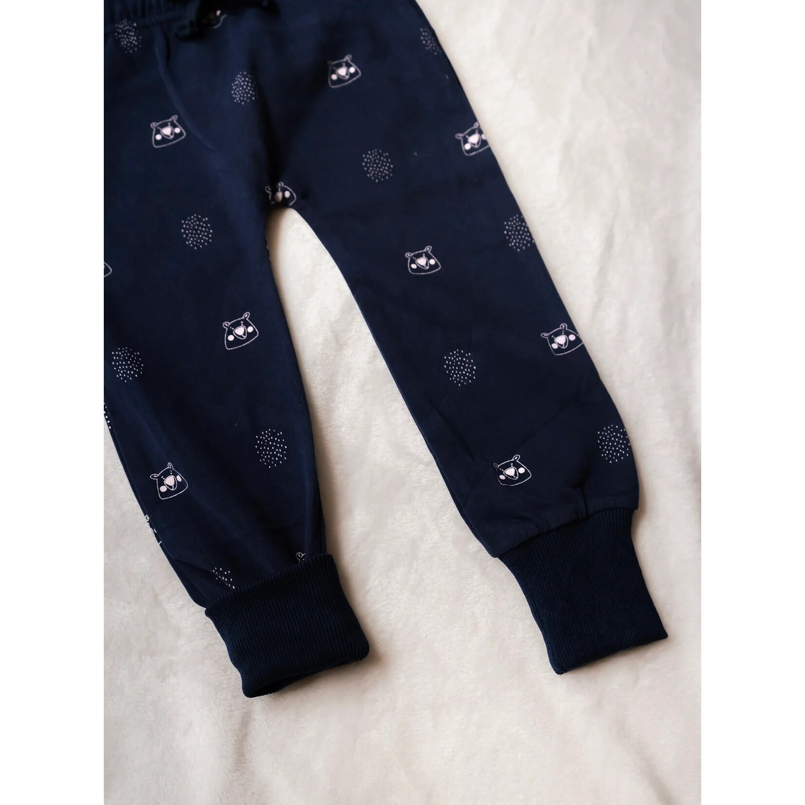 Kim et Joe KimEtJo - Navy blue evolutive pants with polar bear print