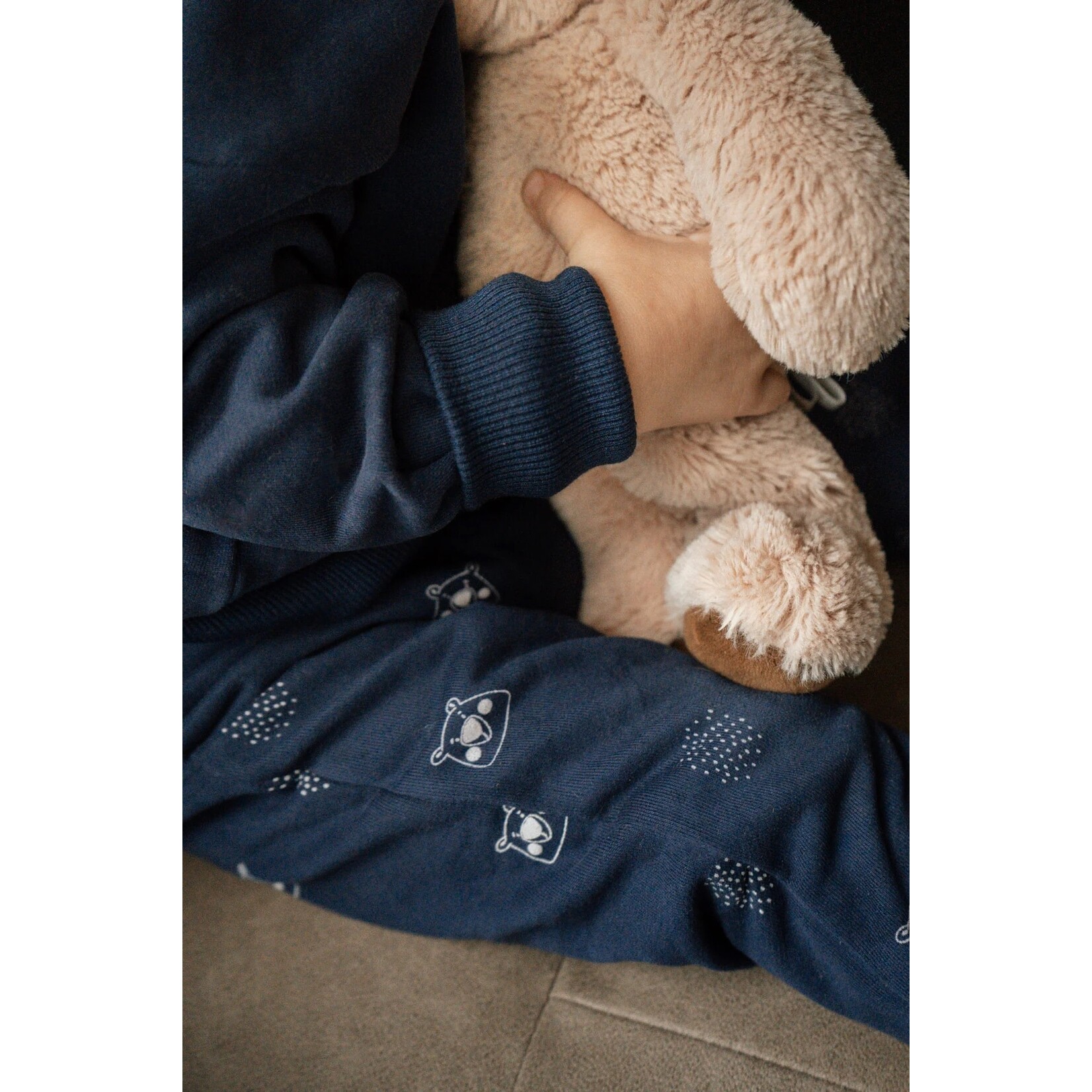 Kim et Joe KimEtJoe - Pantalon évolutif bleu marine imprimé ours polaires
