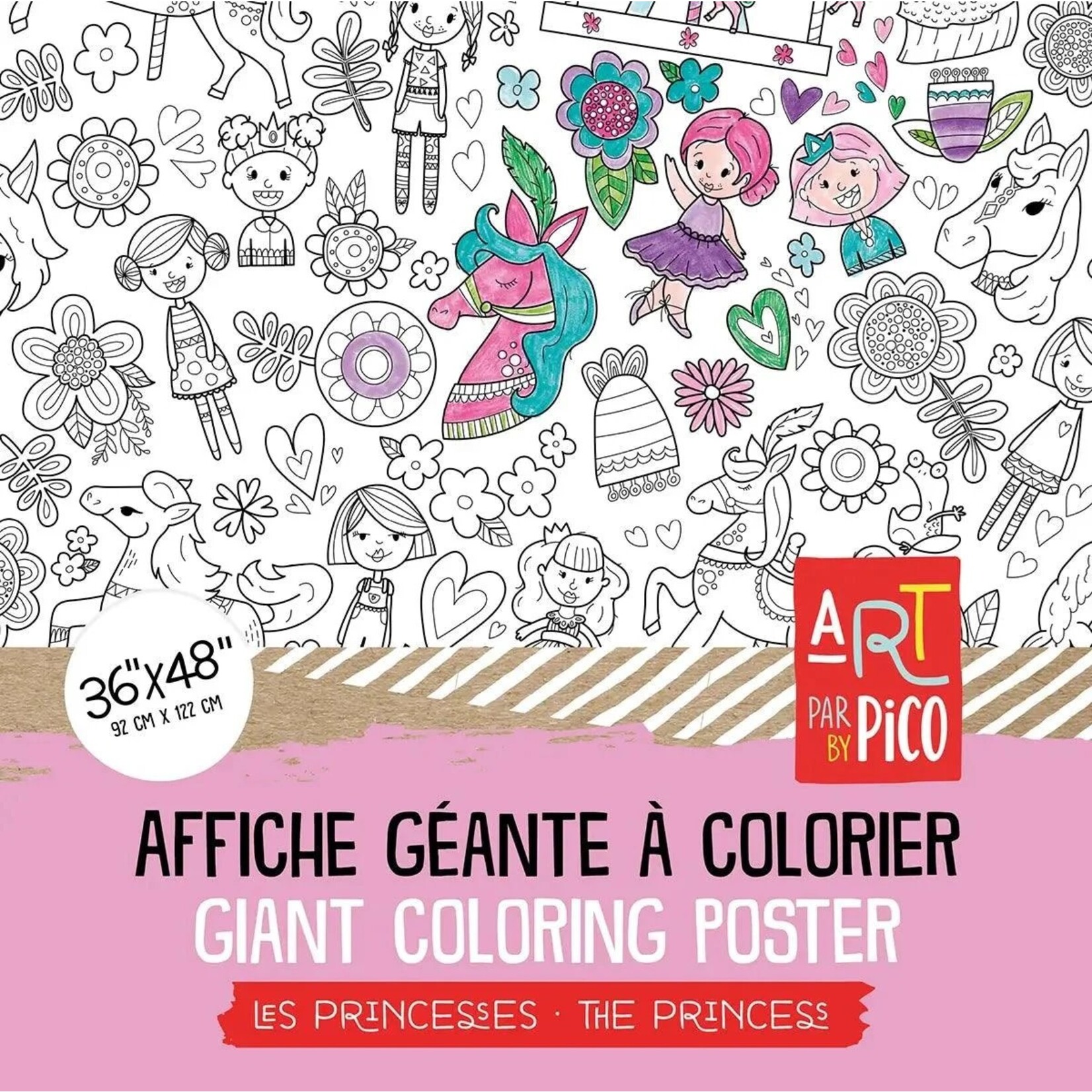 Pico PICO - Affiche géante à colorier - Les princesses
