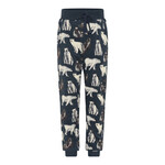 Minymo MINYMO-  Navy jogging pants with all-over polar bear and seal print