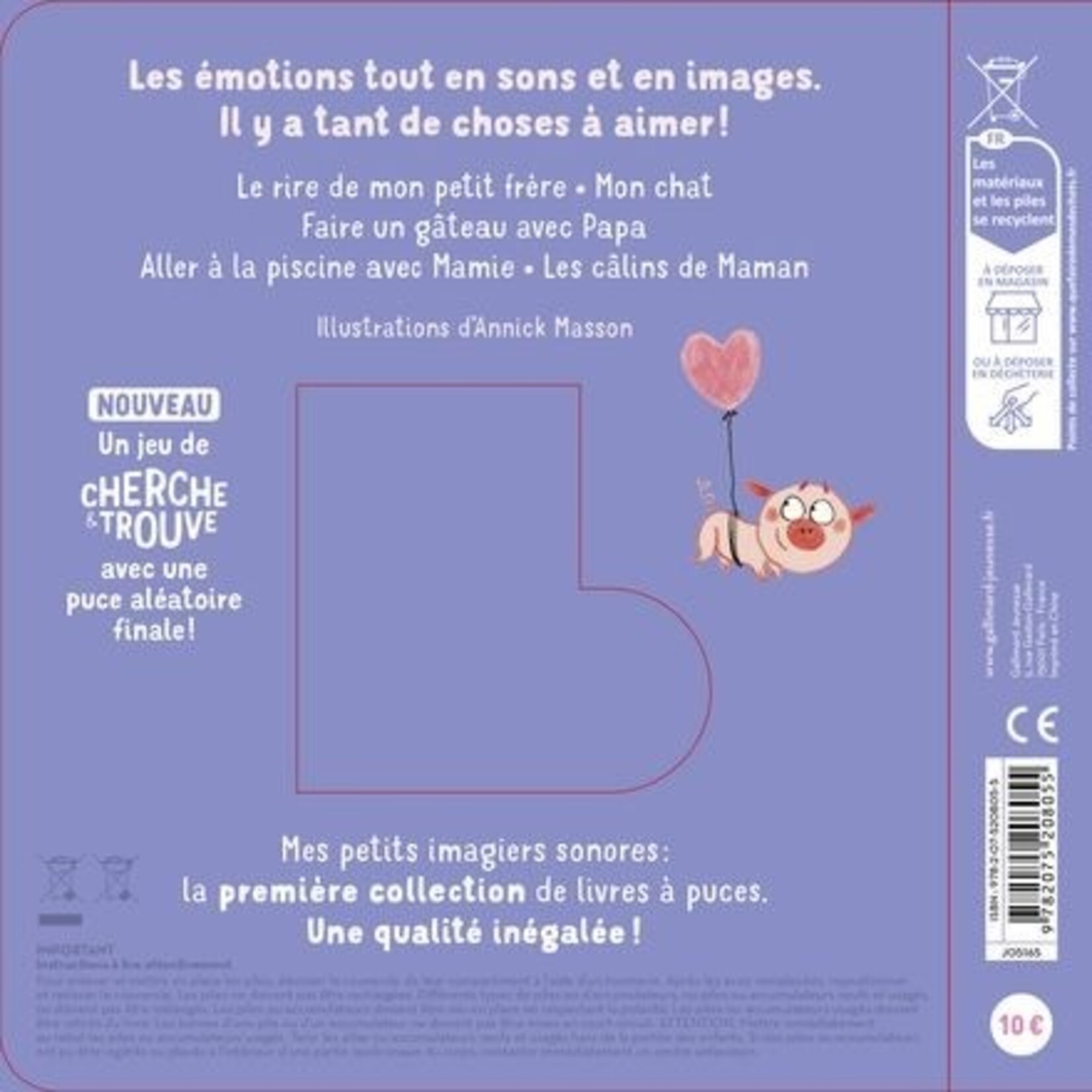 Gallimard Jeunesse (Éditions) GALLIMARD JEUNESSE -  Mes petits imagiers sonores 'De tout mon coeur' (avec cherche et trouve) (in french)