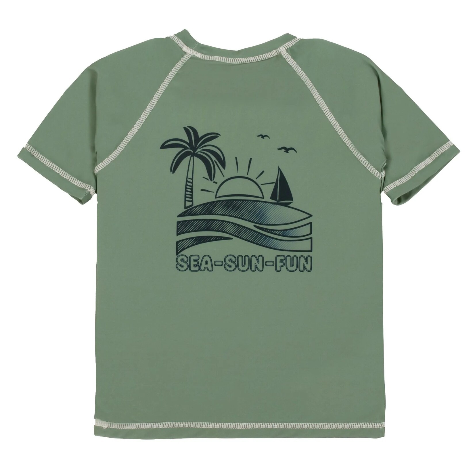 Nanö NANÖ - T-Shirt maillot dermoprotecteur manches courtes - vert olive 'Sea-Sun-Fun'