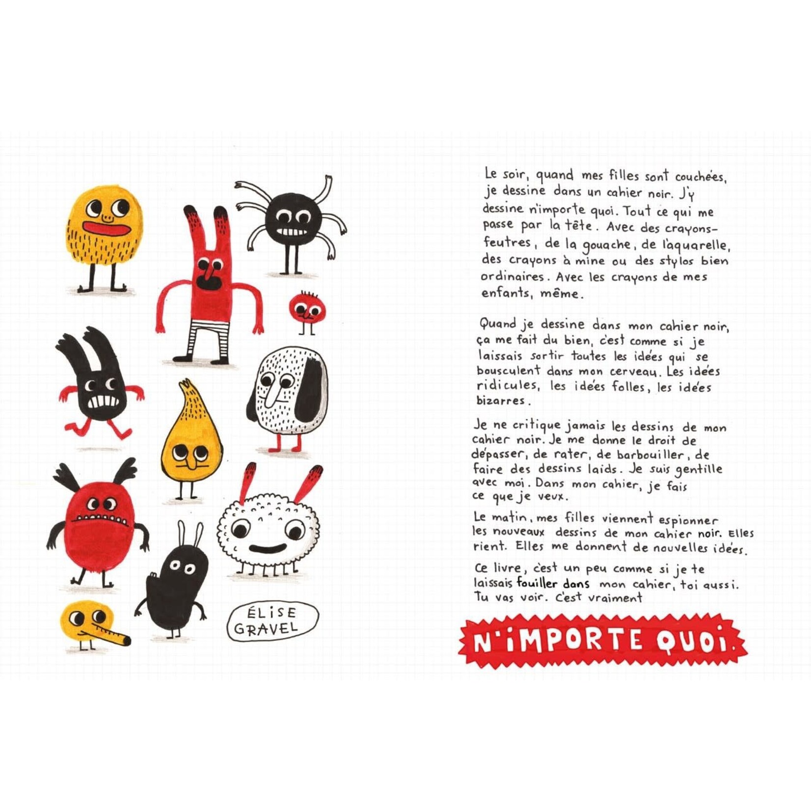Les 400 Coups (Éditions) ÉDITIONS LES 400 COUPS - N'importe quoi! Le Petit Cahier Noir d'Élise Gravel - In French