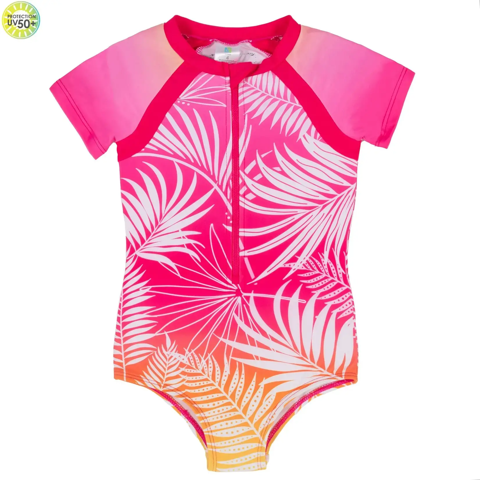 Nanö NANÖ - Palm Tree UV one-piece short-sleeve bathing suit
