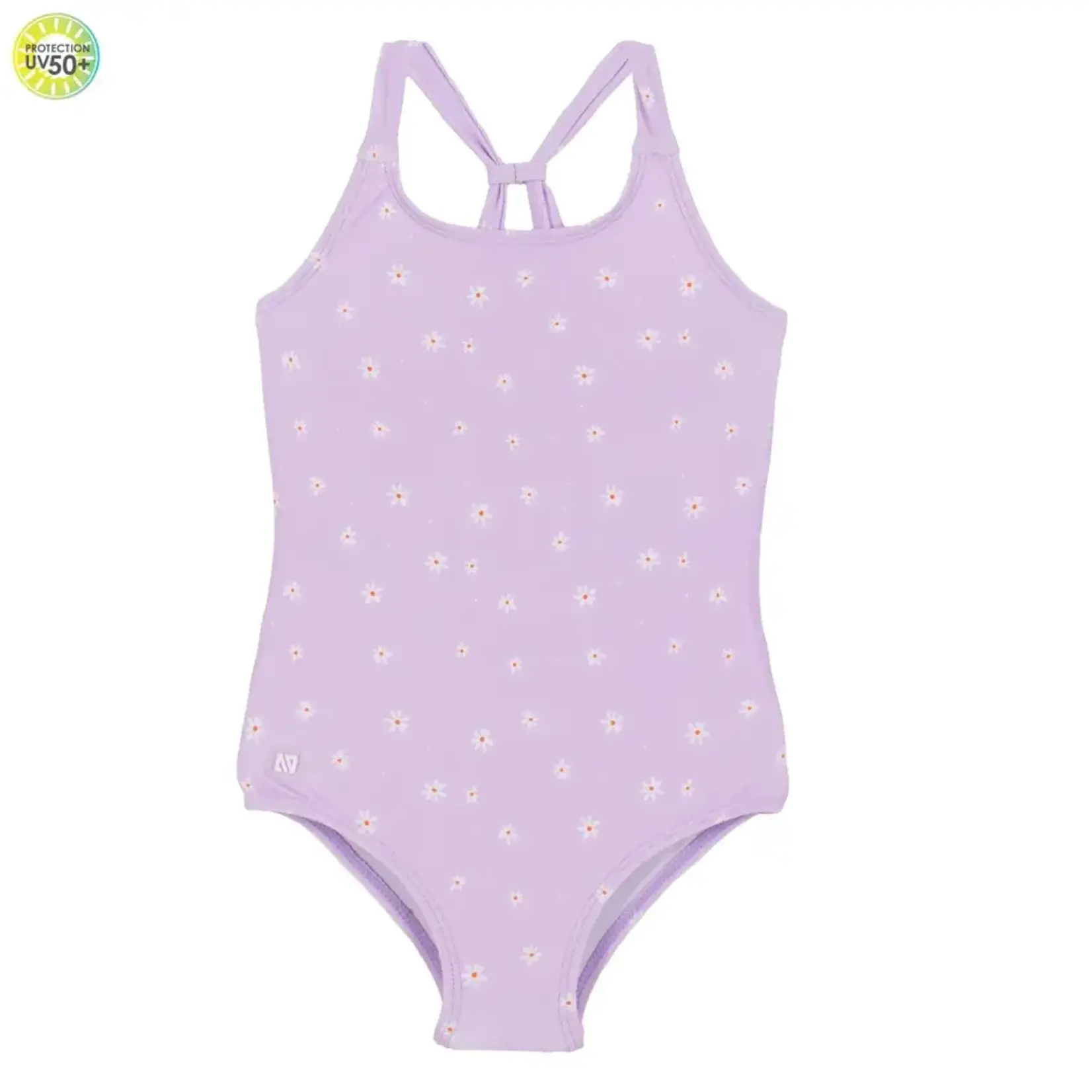 Nanö NANÖ - Maillot UV une-pièce à bretelle lavande avec imprimé de marguerites