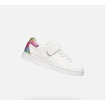 Geox GEOX - Chaussures de cuir synthétique 'Eclyper - Blanc/Paillettes colorées'