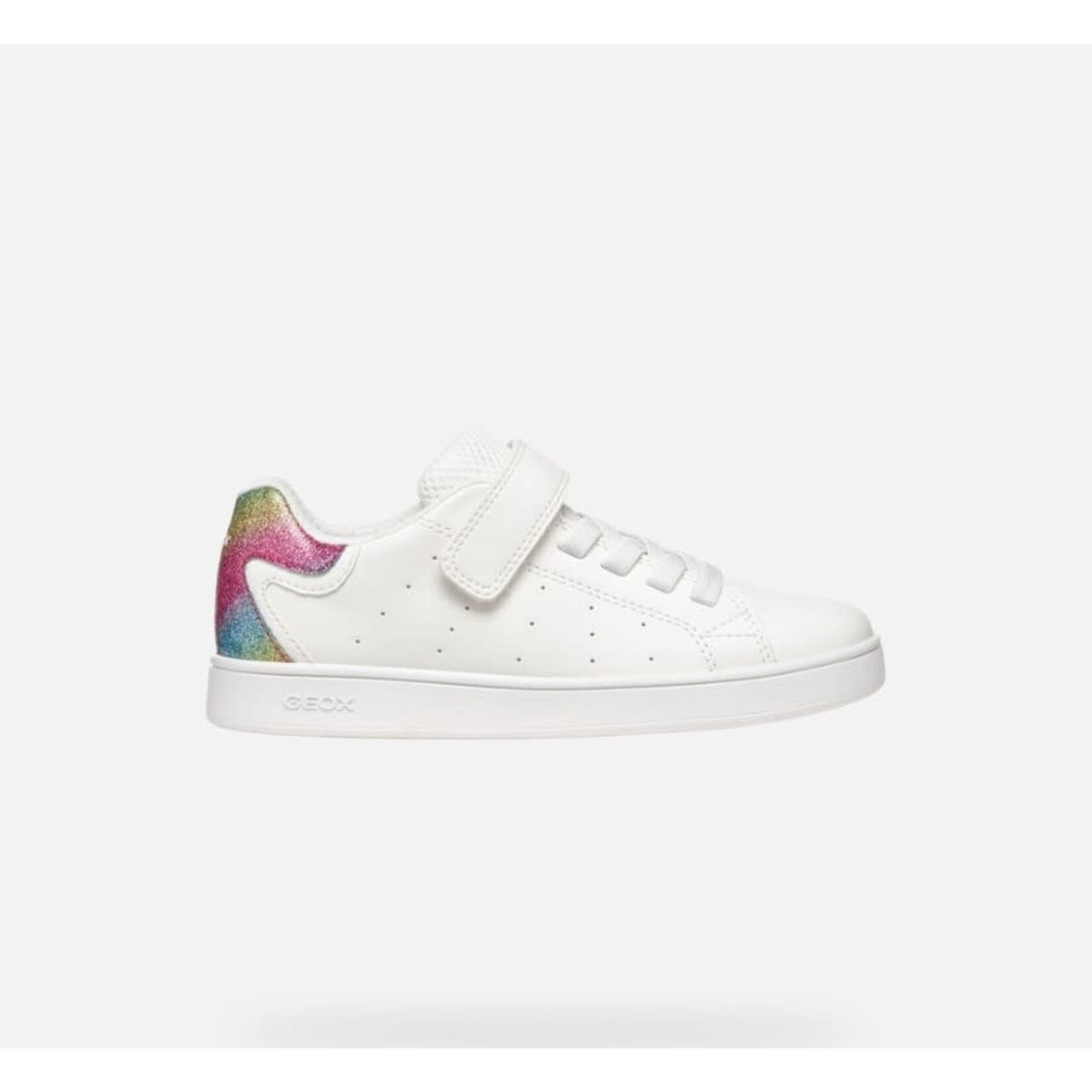 Geox GEOX - Chaussures de cuir synthétique 'Eclyper - Blanc/Paillettes colorées'