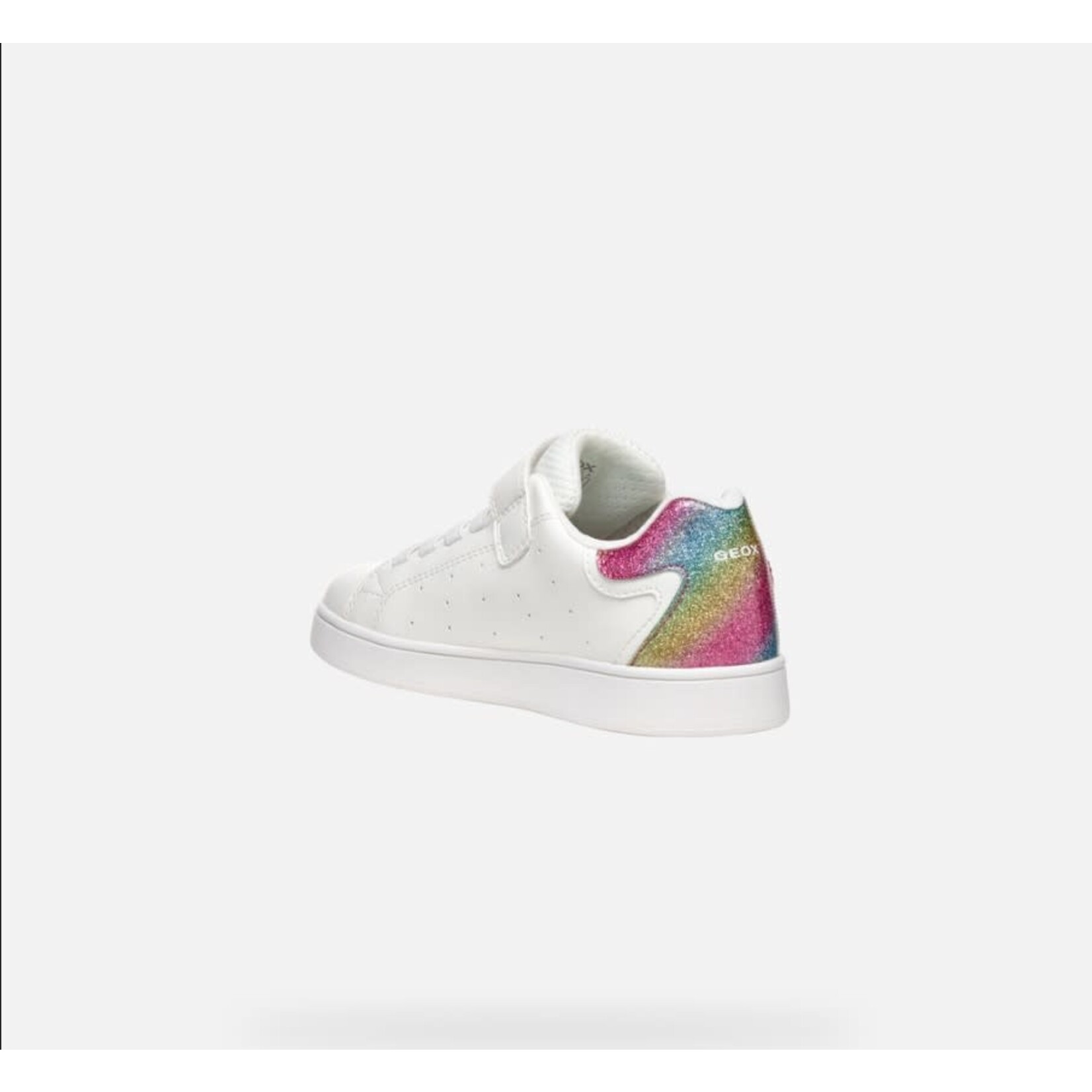 Geox GEOX - Chaussures de cuir synthétique 'Eclyper - Blanc/Paillettes colorées'