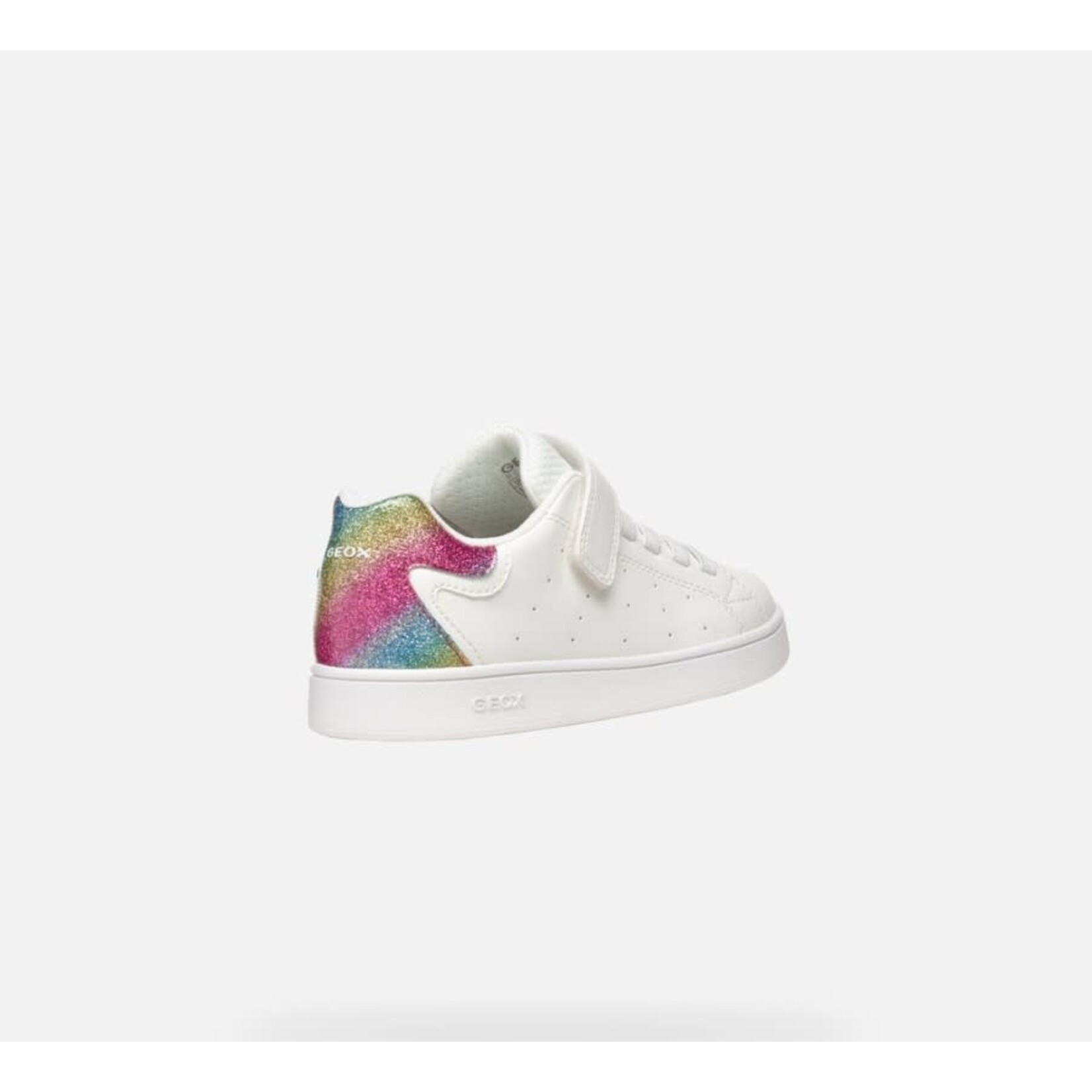 Geox GEOX - Chaussures de cuir synthétique 'Eclyper - Blanc/Paillettes colorées'