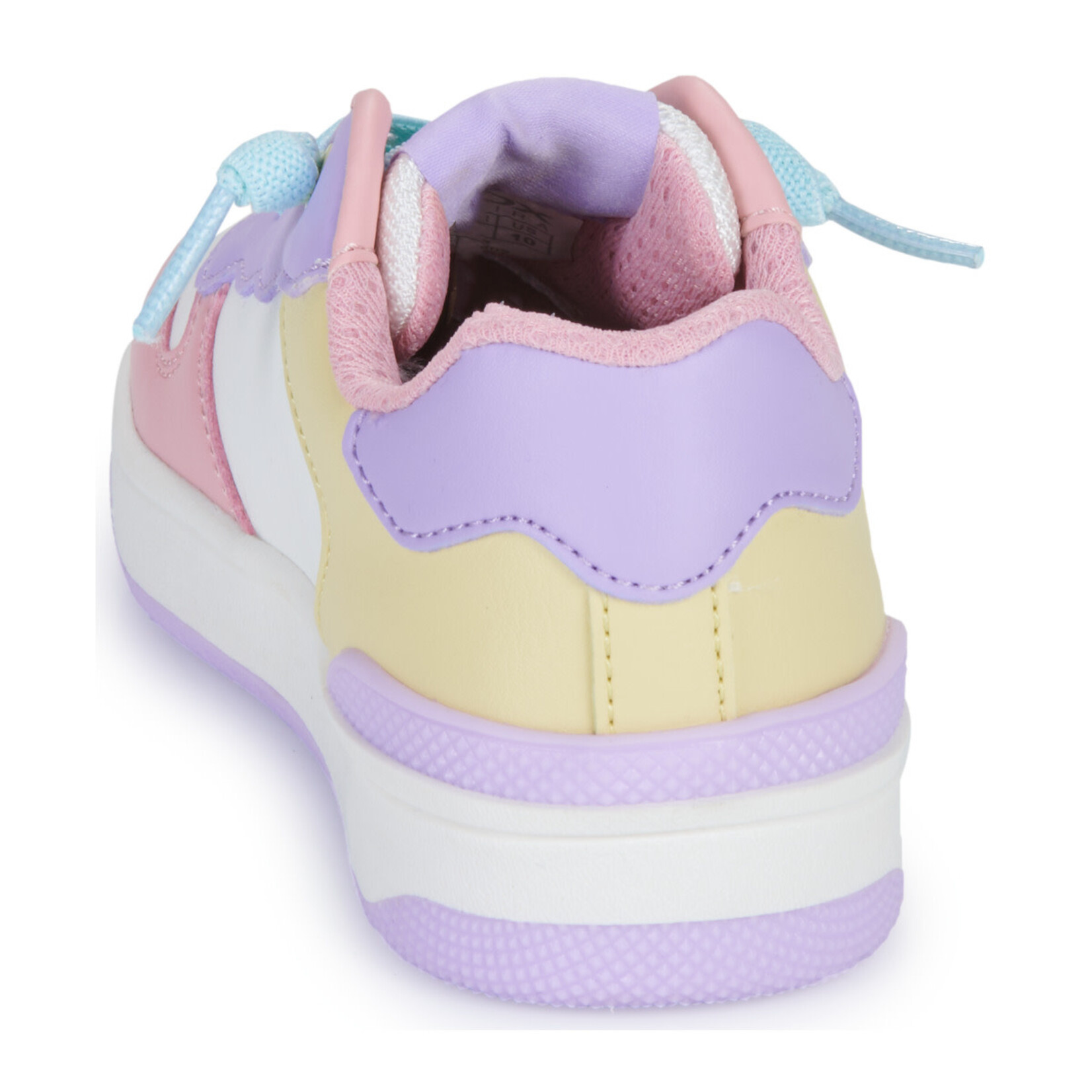 Geox GEOX - Chaussures de cuir synthétique blanc et pastel 'Washiba - Lilas/Jaune'