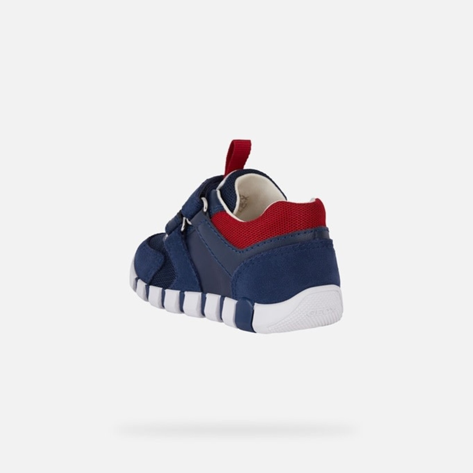 Geox GEOX - Chaussures de sport premiers pas 'B. Iupidoo- Suède et mesh - Navy/Dk red'
