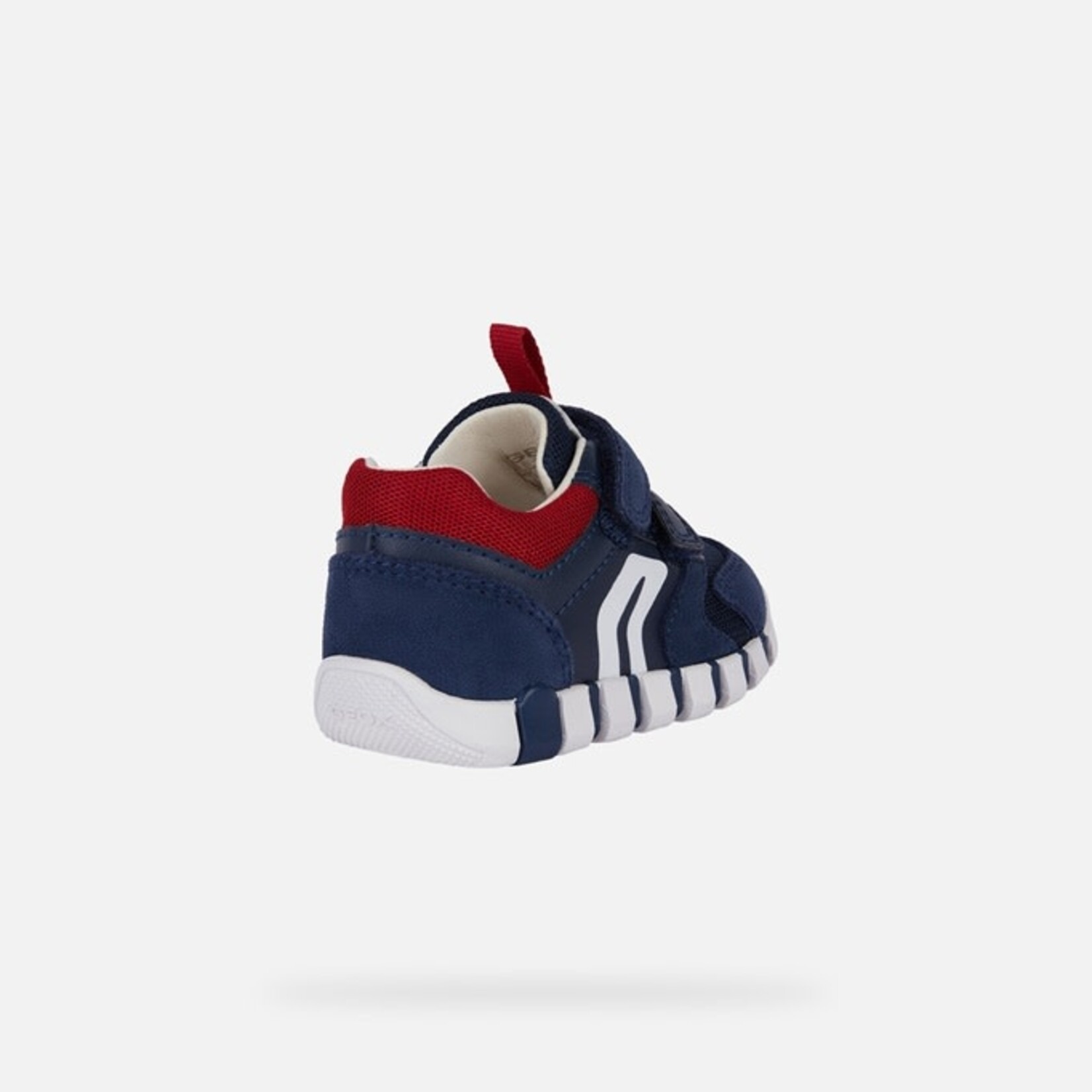 Geox GEOX - Chaussures de sport premiers pas 'B. Iupidoo- Suède et mesh - Navy/Dk red'