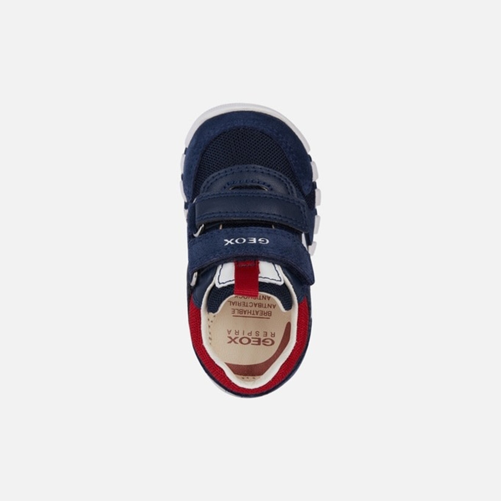 Geox GEOX - Chaussures de sport premiers pas 'B. Iupidoo- Suède et mesh - Navy/Dk red'