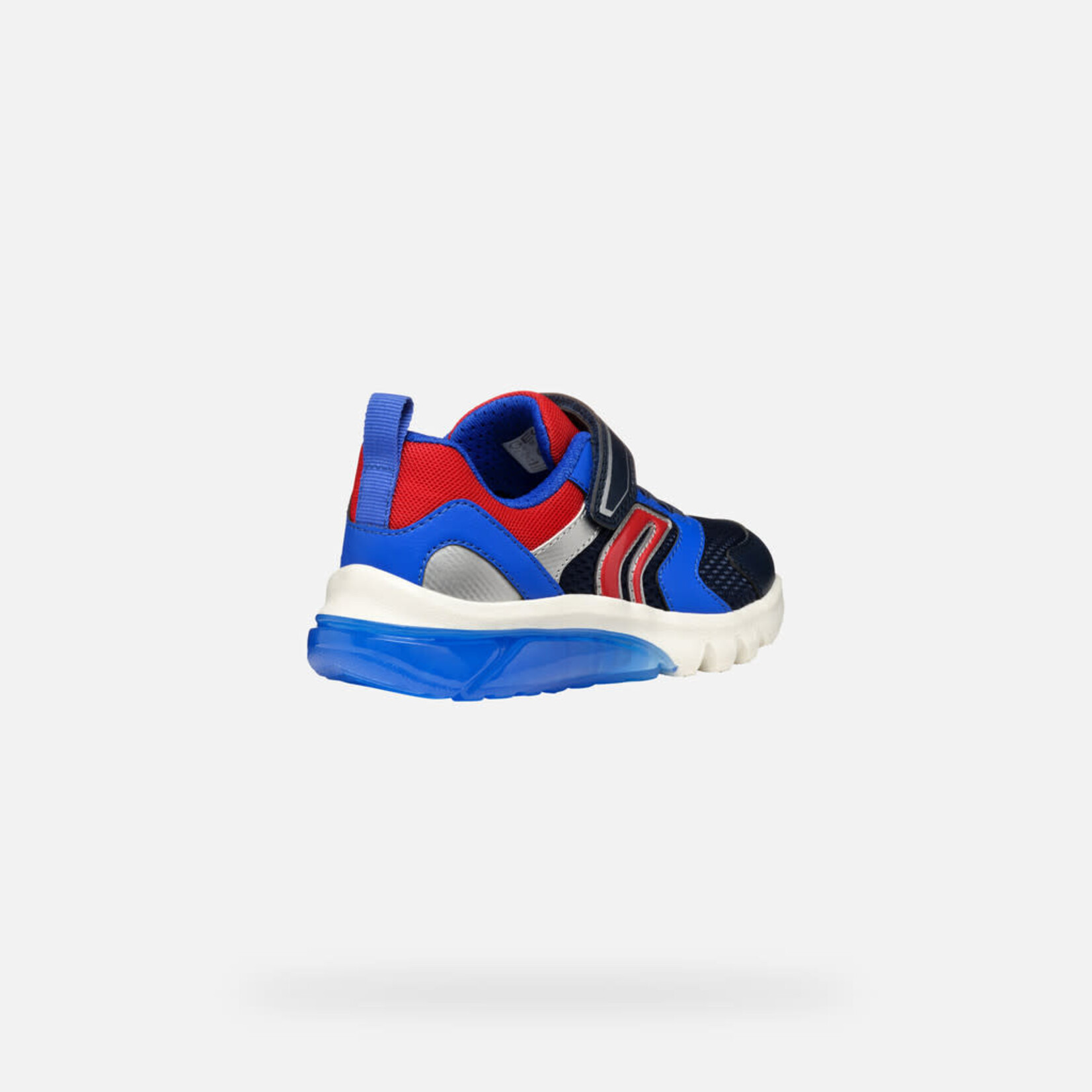 Geox GEOX - Sneaker with luminous sole 'J. Ciberdron C - Mesh + Geobuck' - Navy/Dark Red