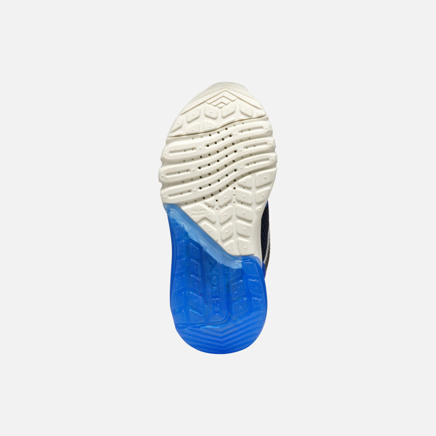 Geox GEOX - Sneaker with luminous sole 'J. Ciberdron C - Mesh + Geobuck' - Navy/Dark Red