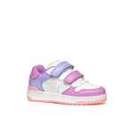 Geox GEOX - Chaussures de cuir synthétique blanc et pastel 'Washiba - White/Cyclamen'