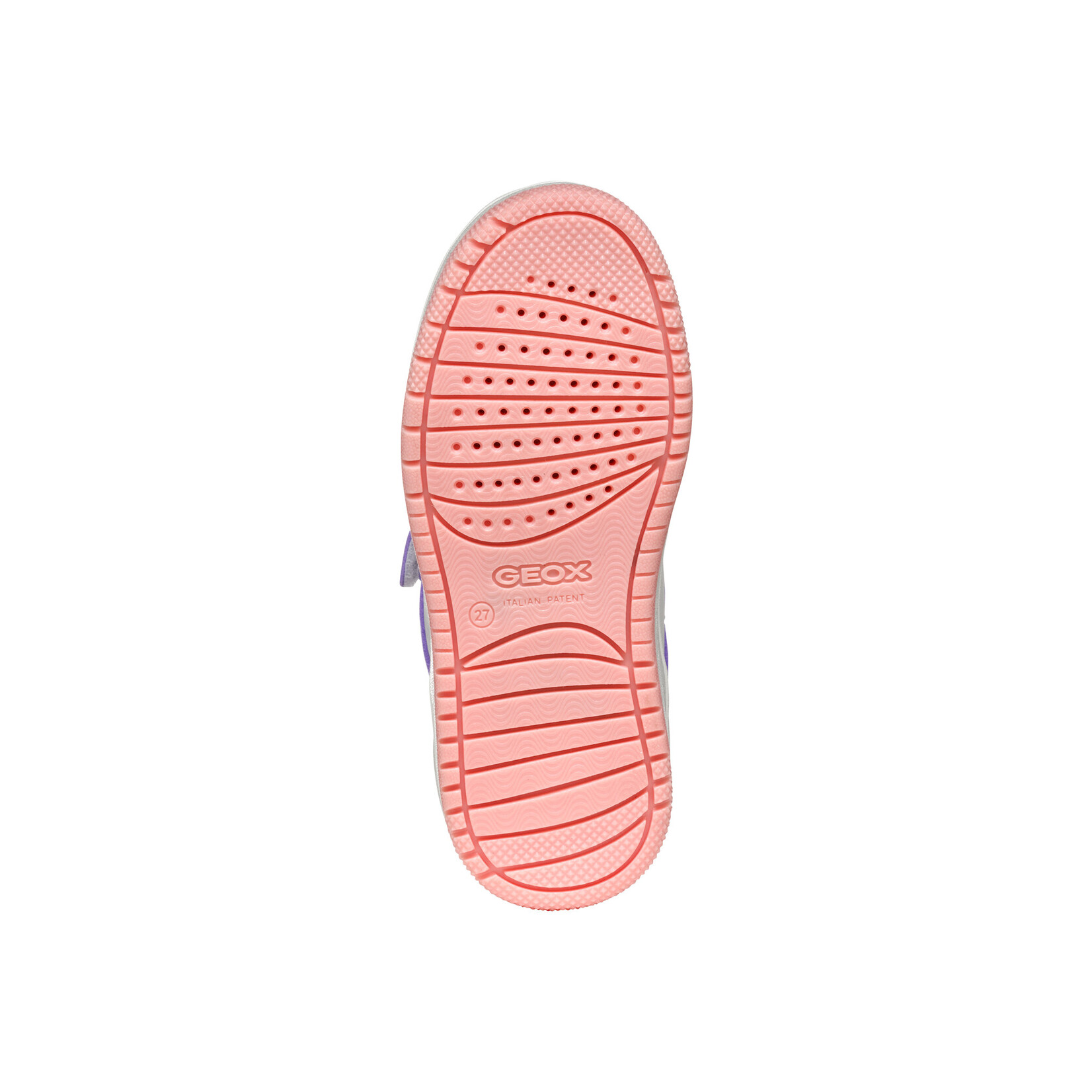 Geox GEOX - Chaussures de cuir synthétique blanc et pastel 'Washiba - White/Cyclamen'