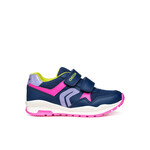 Geox GEOX - Chaussures de sport en cuir synthétique et mesh 'J Pavel G. A - Marine et Fuchsia fluo'