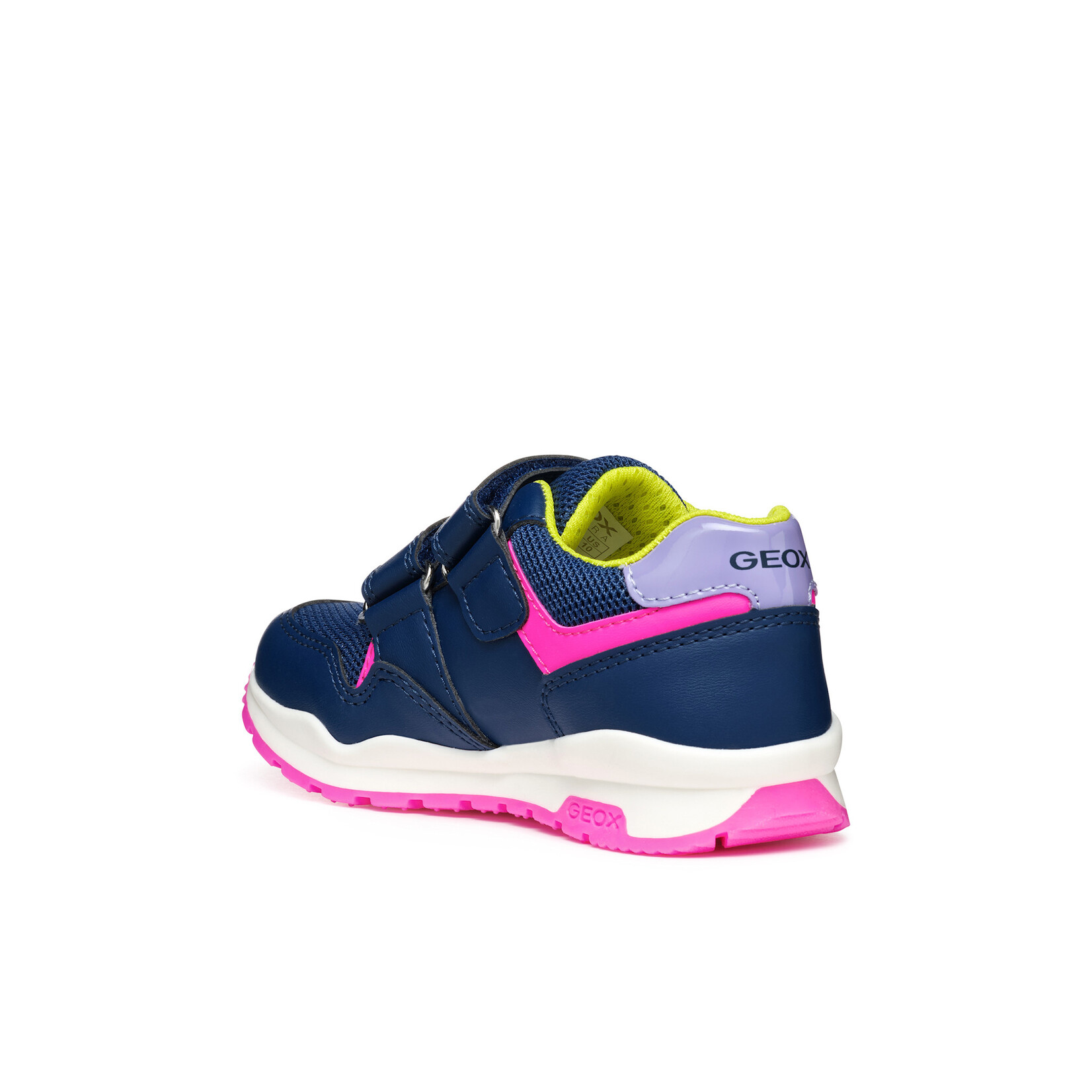 Geox GEOX - Chaussures de sport en cuir synthétique et mesh 'J Pavel G. A - Marine et Fuchsia fluo'