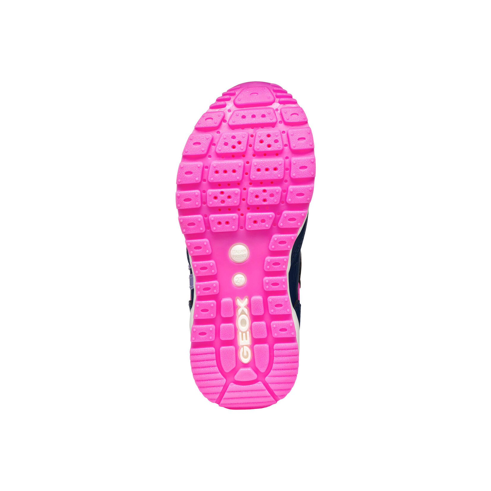 Geox GEOX - Chaussures de sport en cuir synthétique et mesh 'J Pavel G. A - Marine et Fuchsia fluo'