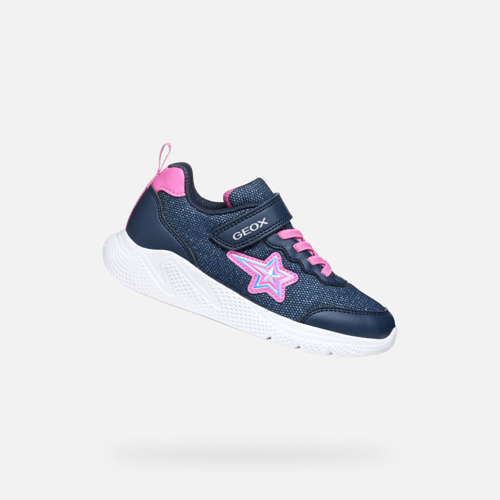 Geox GEOX - Sparkly navy blue Running Shoes 'Sprintye - Navy/Fuchsia'
