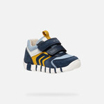 Geox GEOX -First steps sports shoes 'B. Iupidoo - Suede and mesh - Navy/Yellow Ochre'