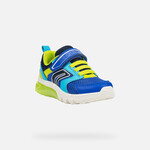 Geox GEOX - Sneaker with luminous sole 'J. Ciberdron C - Mesh + Geobuck' - Royal / Lime
