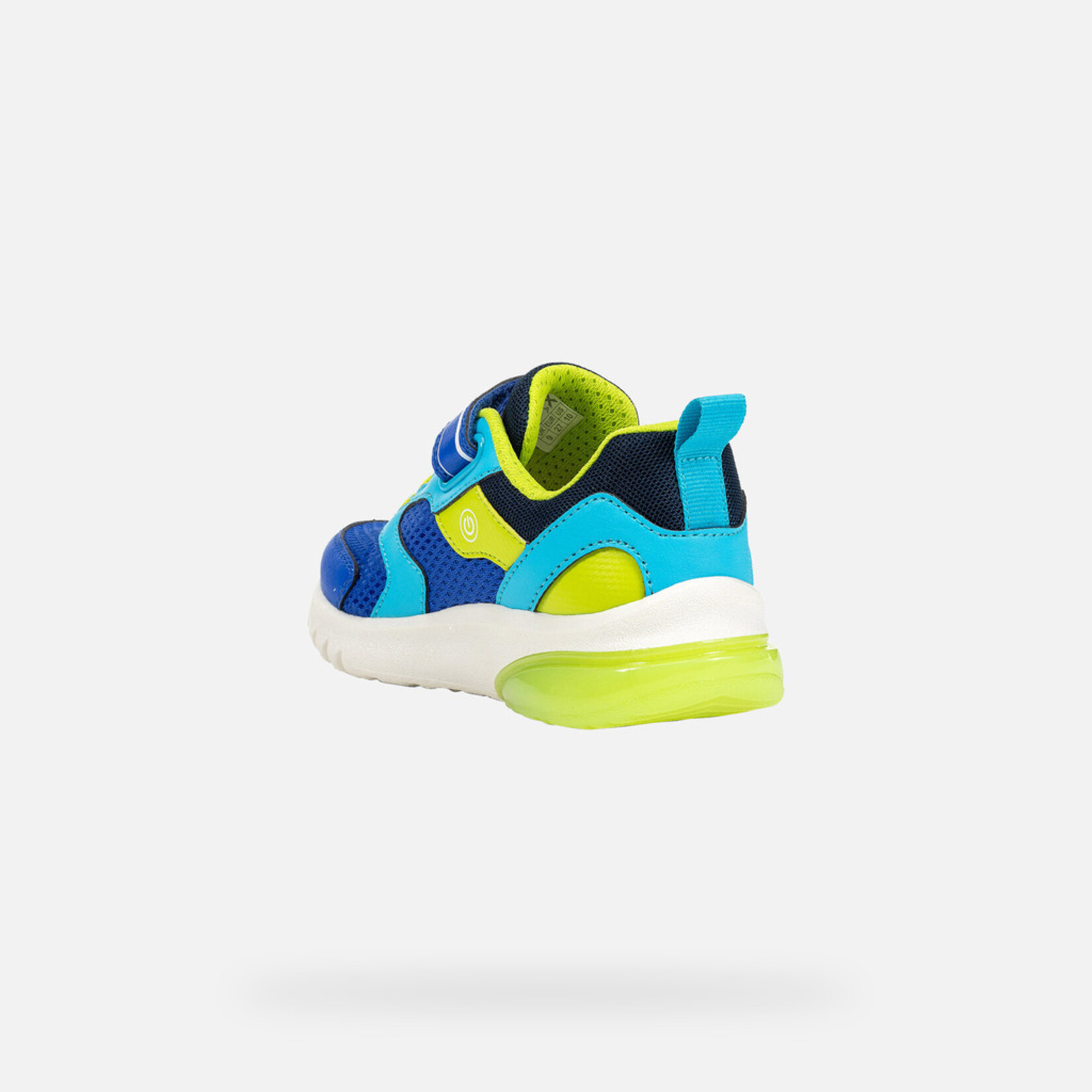 Geox GEOX - Chaussures de sport avec semelle lumineuse 'J. Ciberdron C - Mesh + Geobuck' - Royal / Lime