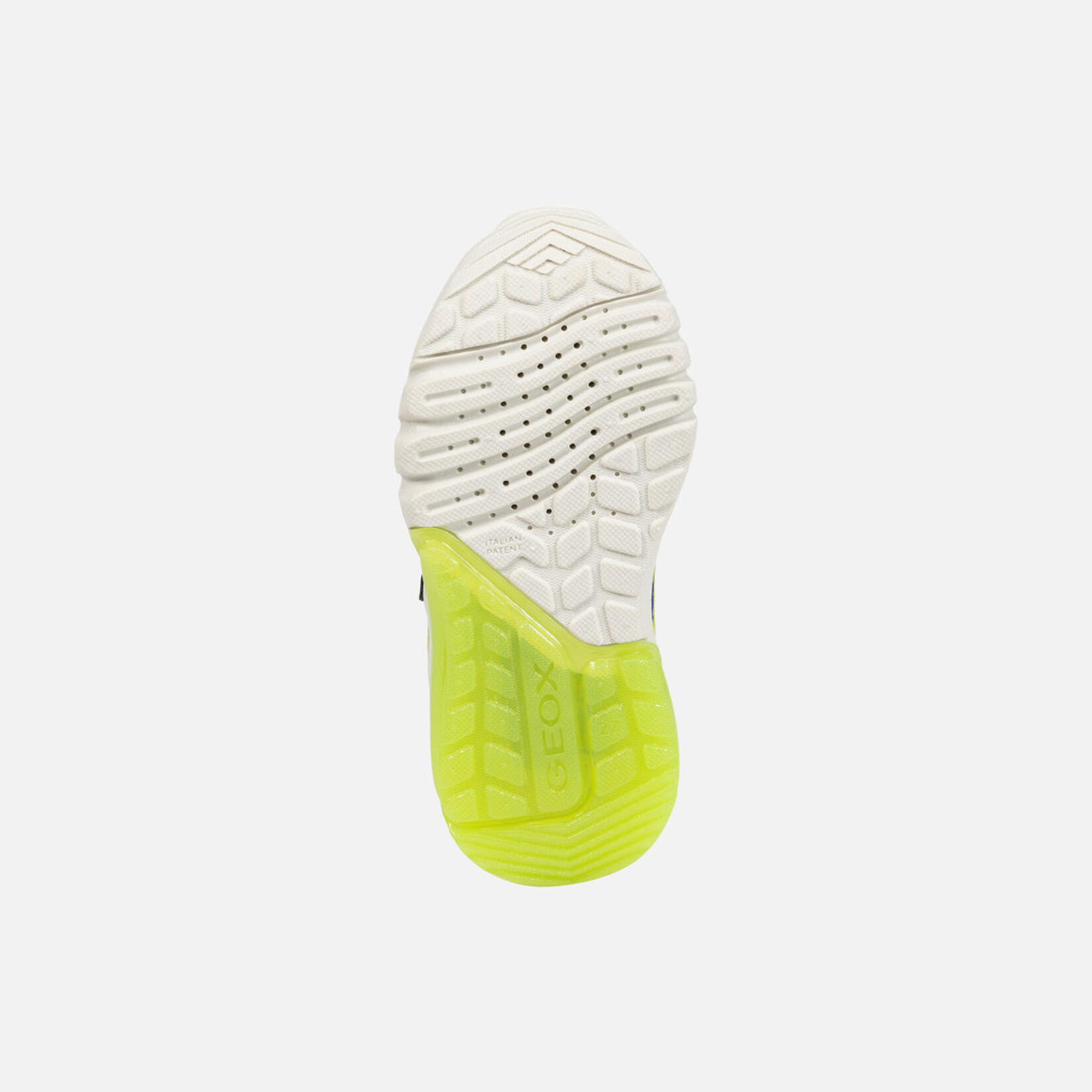 Geox GEOX - Chaussures de sport avec semelle lumineuse 'J. Ciberdron C - Mesh + Geobuck' - Royal / Lime