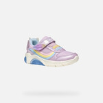 Geox GEOX - Sneaker with luminous sole 'J. Fadinlight - PE.SY. P.A + Mesh - Lilac / Multicolor'