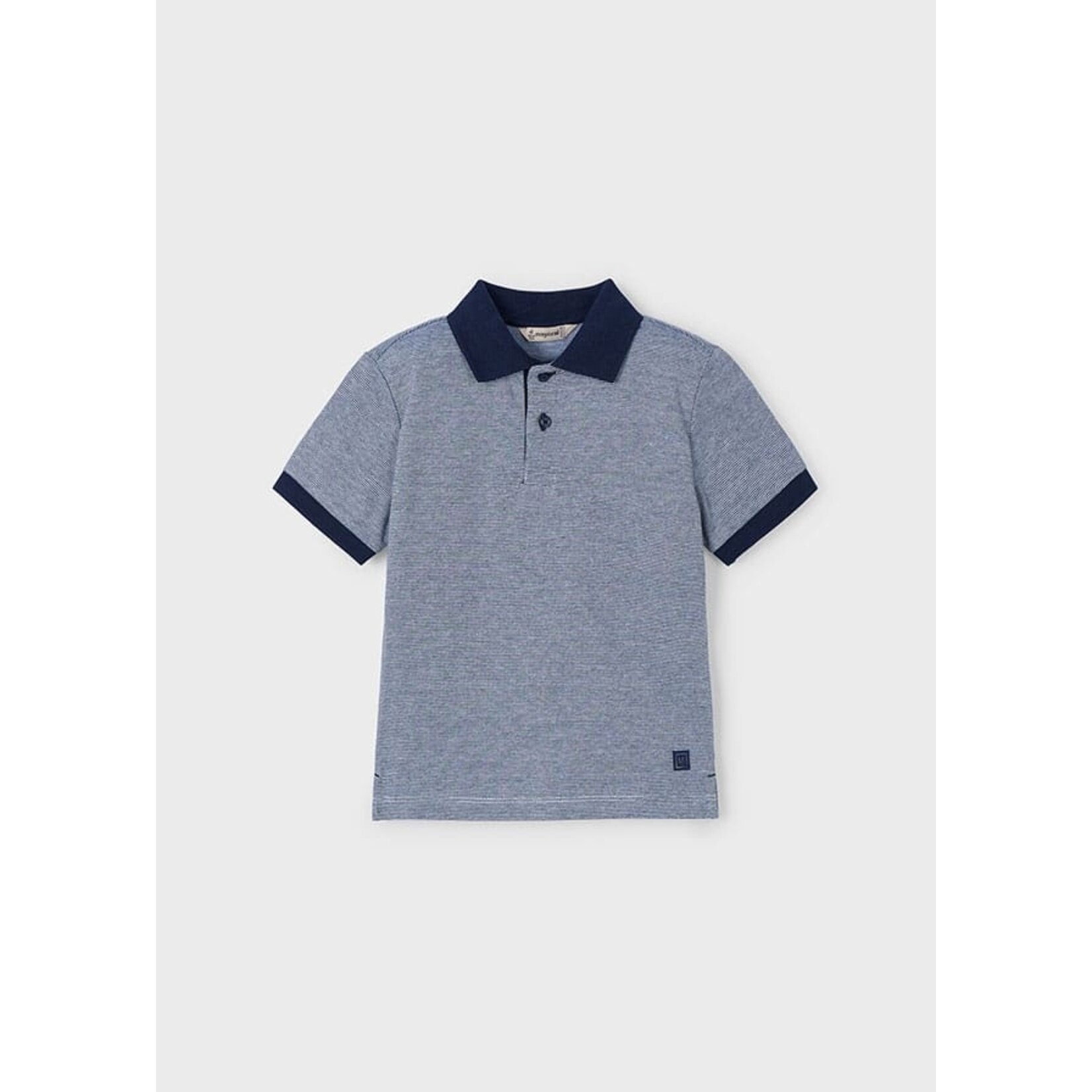 Mayoral MAYORAL - Navy blue constrast polo shirt