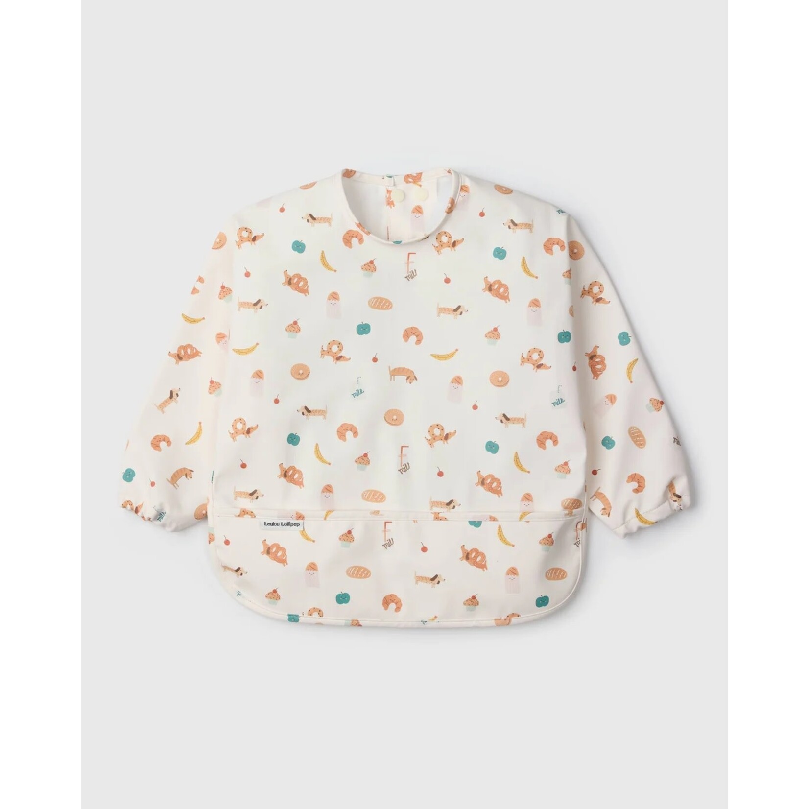 Loulou Lollipop LOULOU LOLLIPOP - Bavette imperméable avec manches 'French Breakfast'