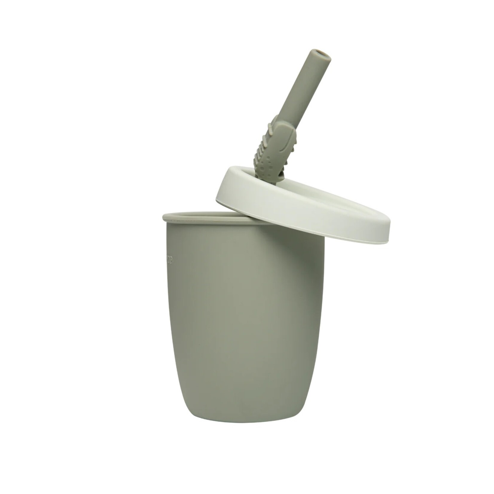Loulou Lollipop LOULOU LOLLIPOP - Ensemble gobelet et paille en silicone - Alligator