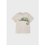 Mayoral MAYORAL - T-shirt à manches courtes beige quartz  avec imprimé de caméléon