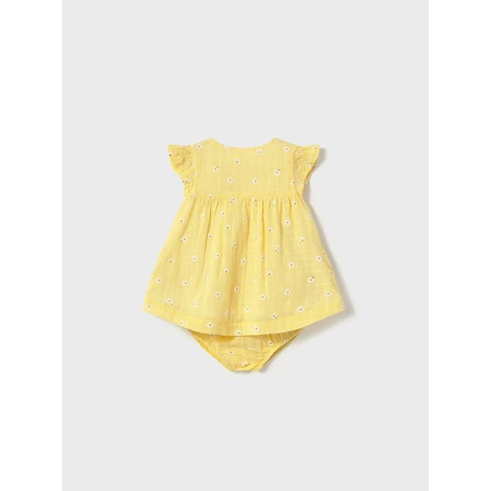 Mayoral MAYORAL - Robe jaune en coton léger avec protège-couche