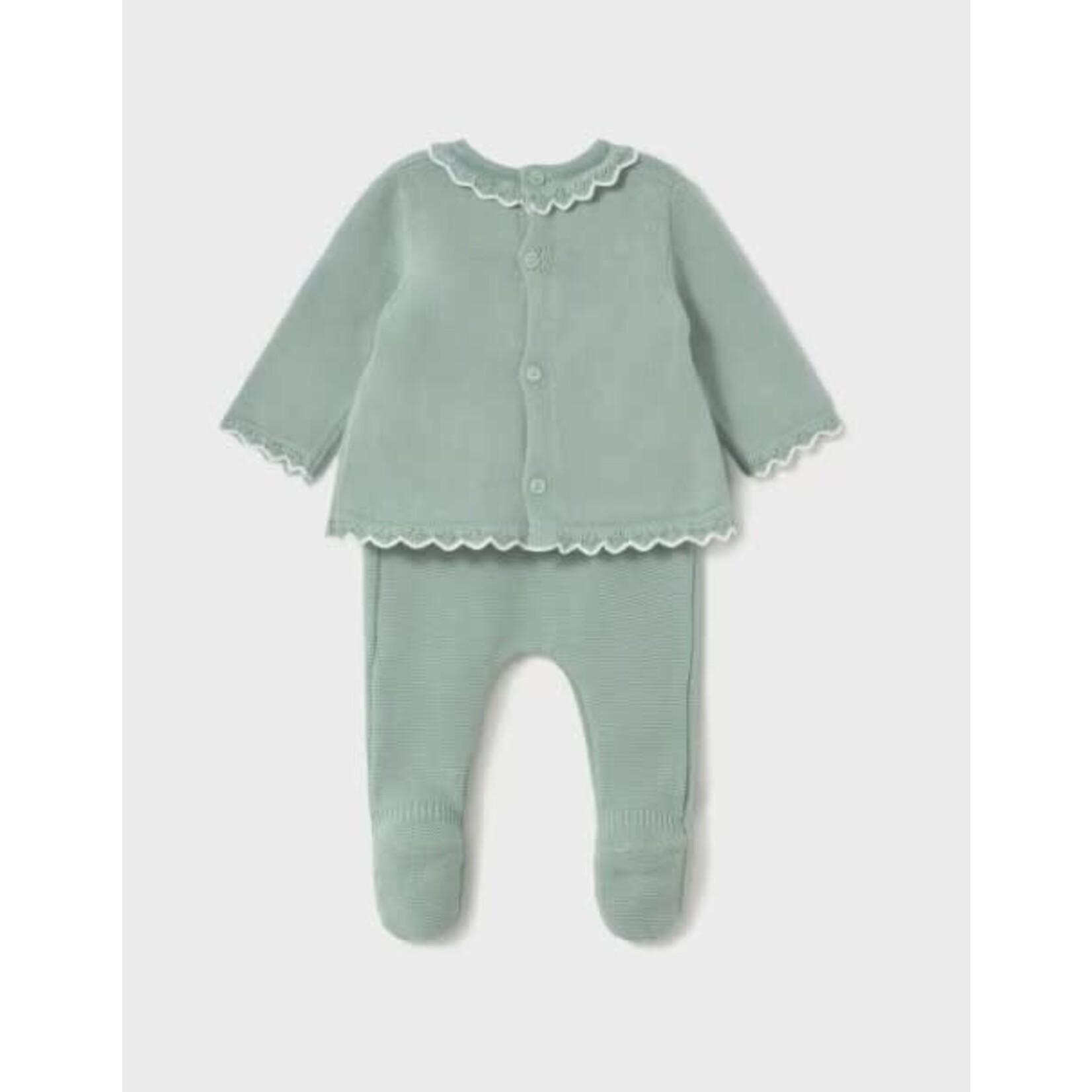 Mayoral MAYORAL - Knit sweater and pants 2-piece set in mint