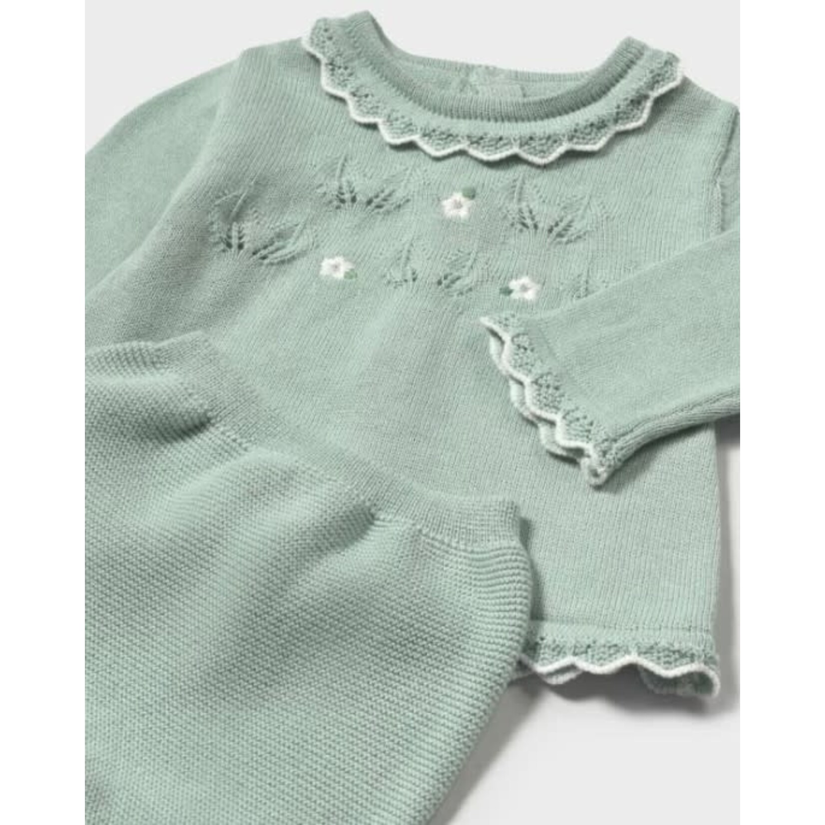 Mayoral MAYORAL - Knit sweater and pants 2-piece set in mint