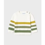 Mayoral MAYORAL - Chandail en tricot léger avec rayures moutarde et vert sauge