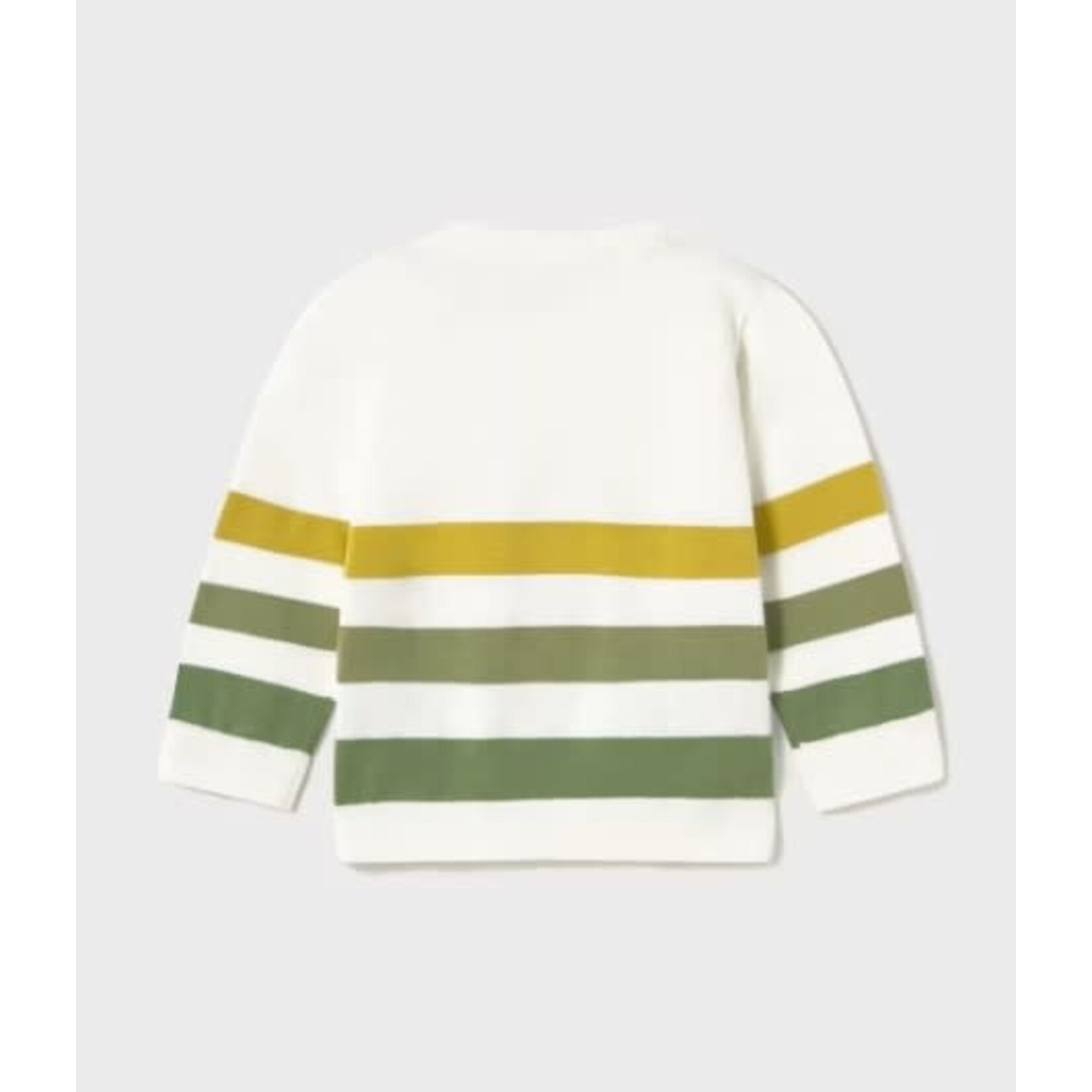 Mayoral MAYORAL - Light-knit sweater with mustard and sage green stripes