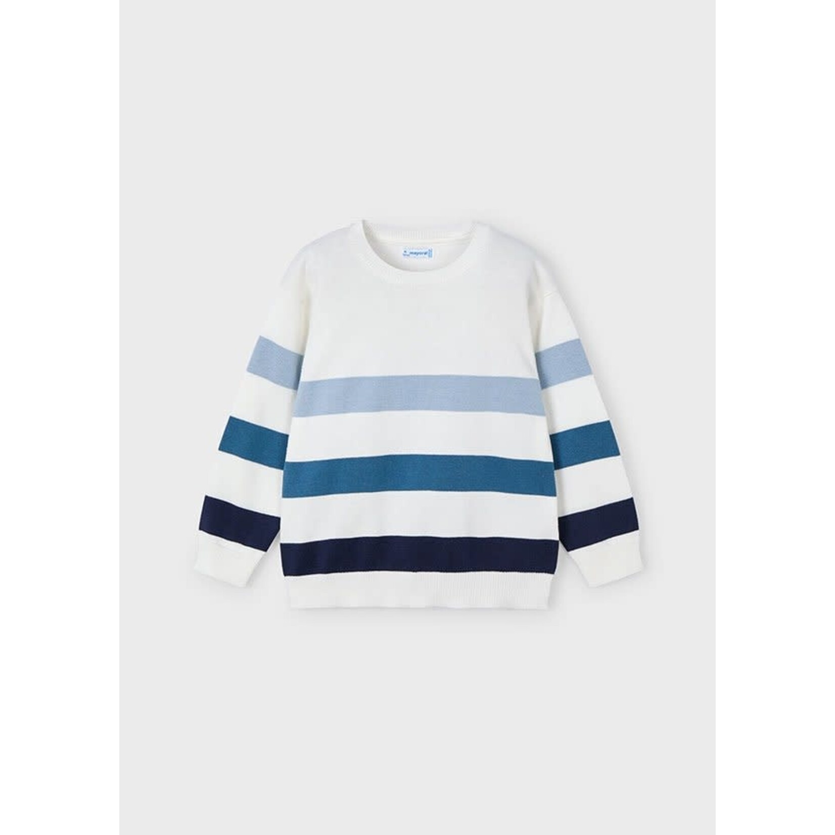 Mayoral MAYORAL - Chandail en tricot avec rayures de bleu dégradé