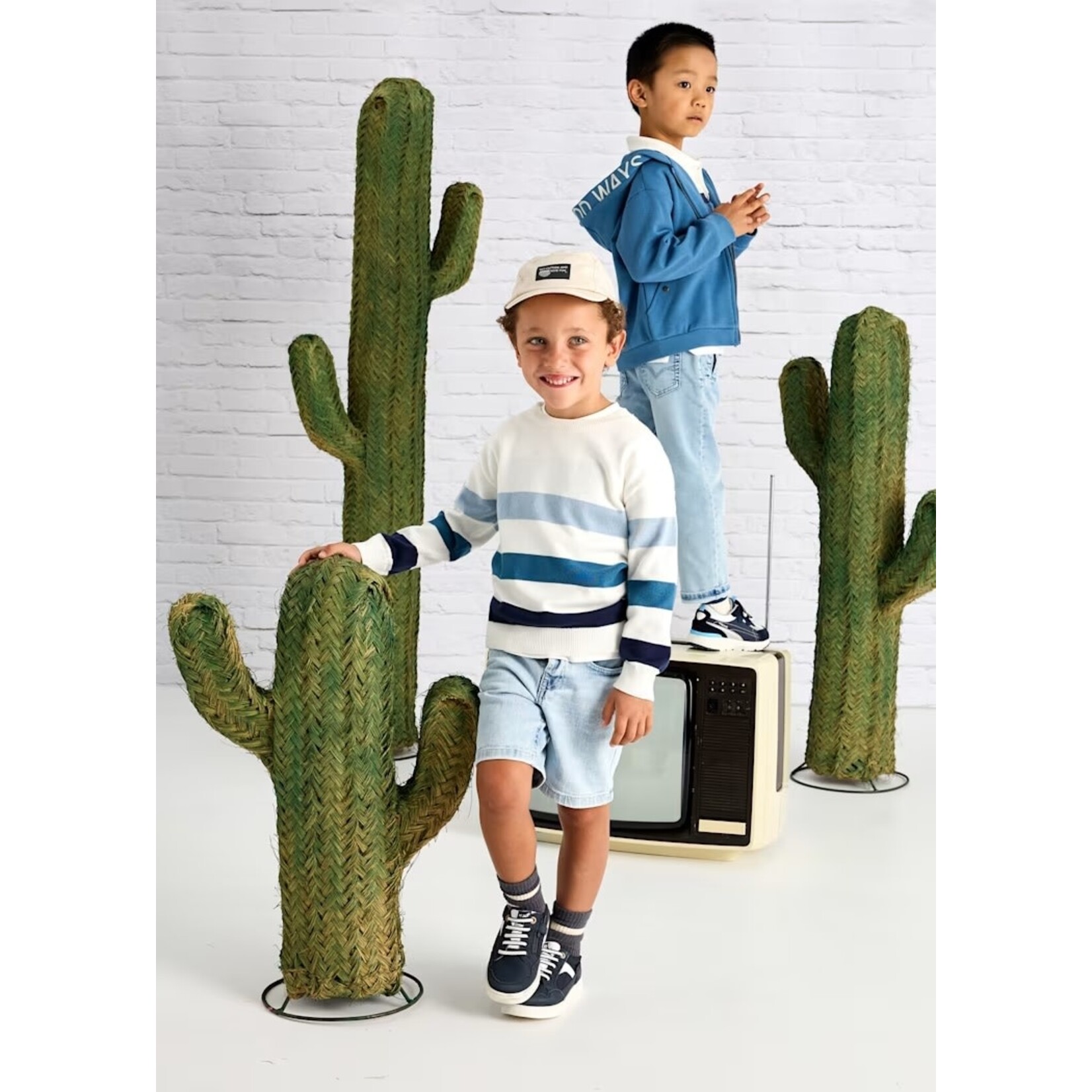 Mayoral MAYORAL - Knit sweater with blue stripes