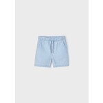 Mayoral MAYORAL - Short en coton bleu pâle rayé blanc