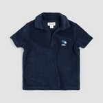 Miles the label MILES THE LABEL- Navy terry cloth polo shirt