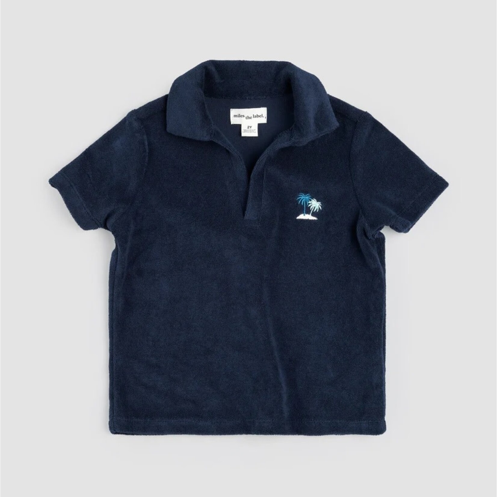 Miles the label MILES THE LABEL- Navy terry cloth polo shirt