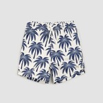 Miles the label MILES THE LABEL - Short de bain beige à imprimés palmiers