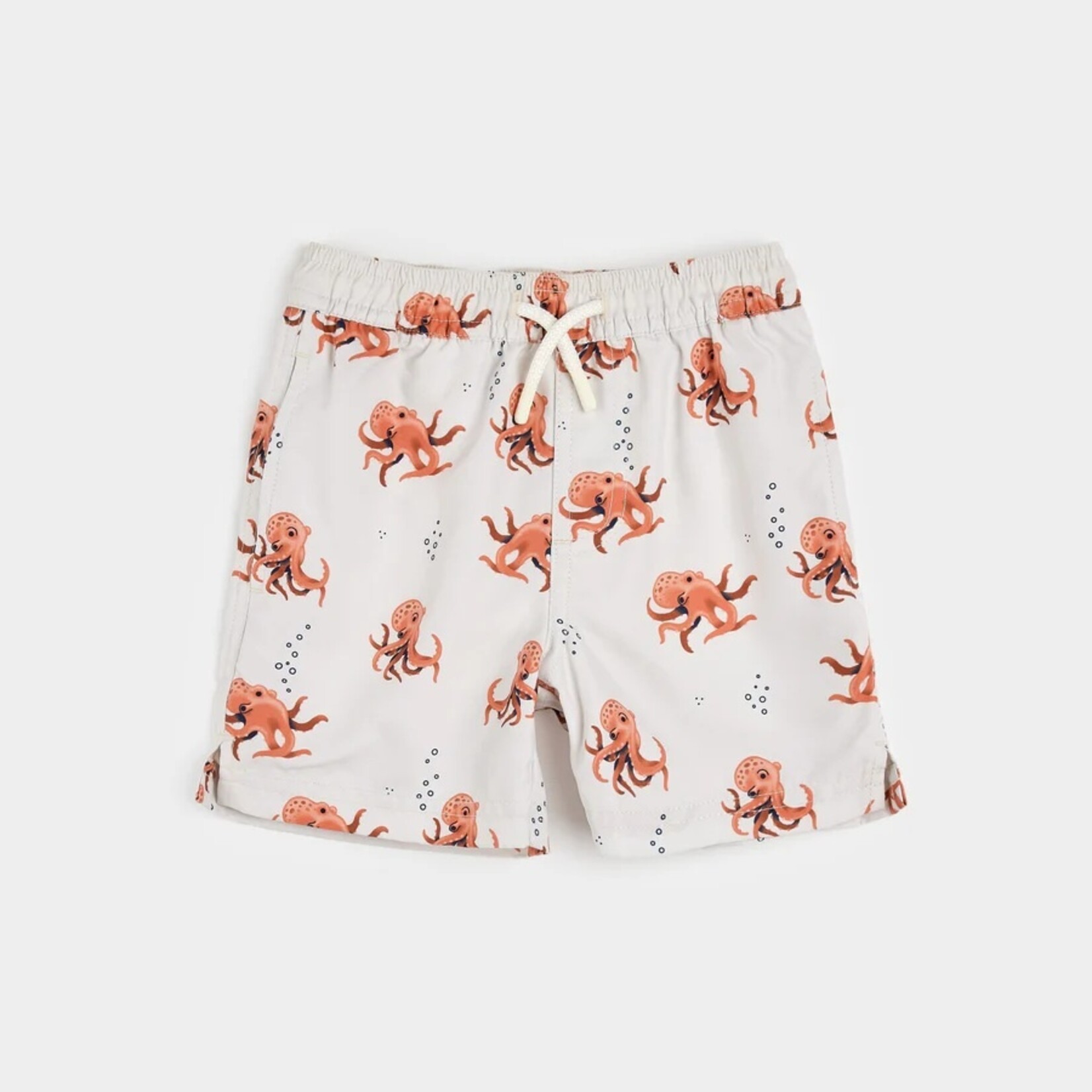 Miles the label PETIT LEM - Octopus Print on Crème Swim Trunks