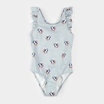 Petit Lem PETIT LEM - Maillot de bain bleu clair à imprimés de poissons tropicaux