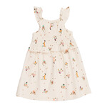 Nanö NANÖ - Robe ivoire à bretelle avec imprimé jardinière 'Petit Pouce Vert'