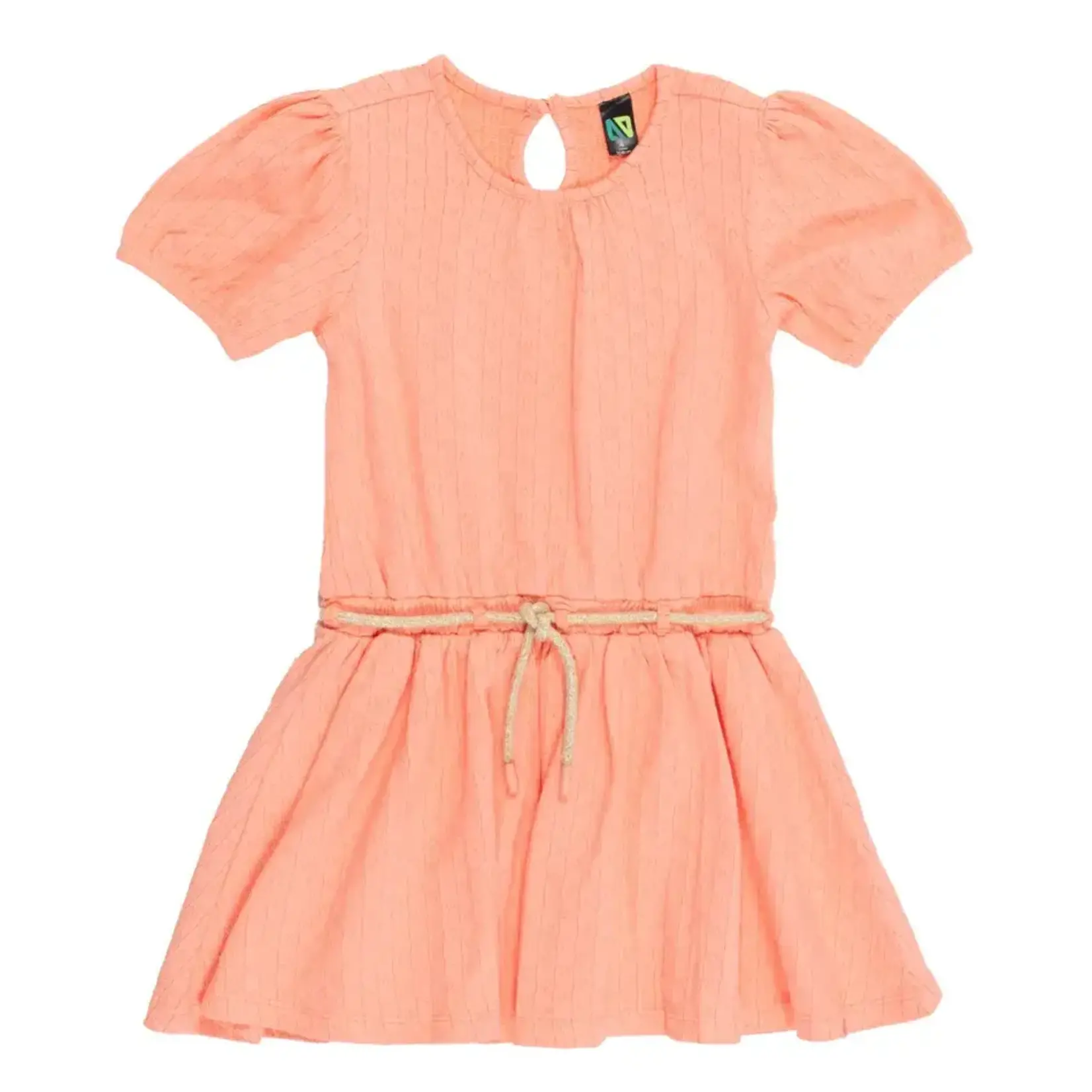 Nanö NANÖ - Pointelle dress with a shiny belt lanyard 'Petit Pouce Vert'