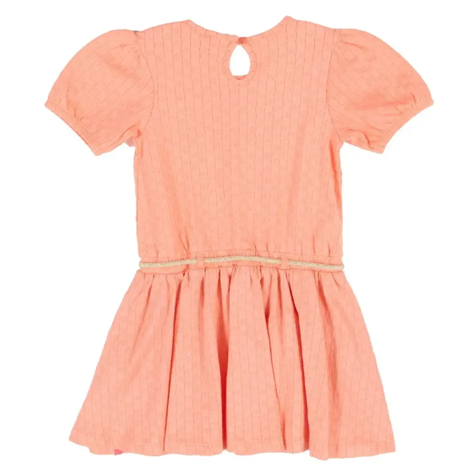 Nanö NANÖ - Pointelle dress with a shiny belt lanyard 'Petit Pouce Vert'